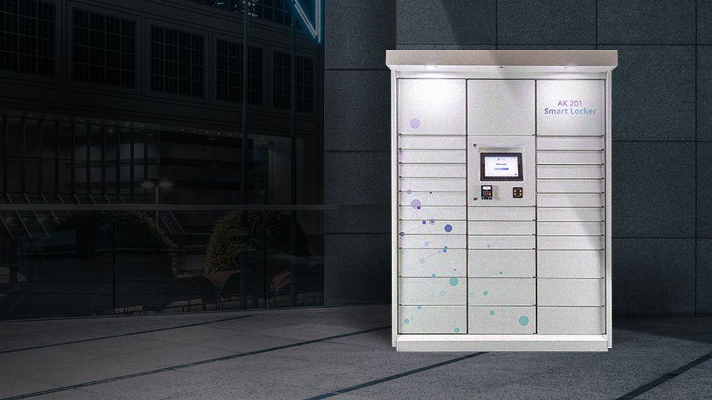 Smart Parcel locker in a modern building
